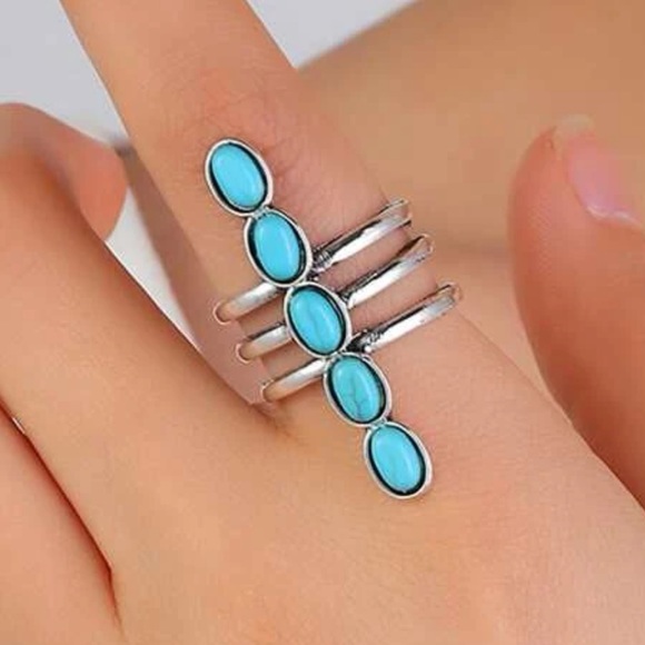 VINTAGE TURQUOISE RING - Picture 1 of 7